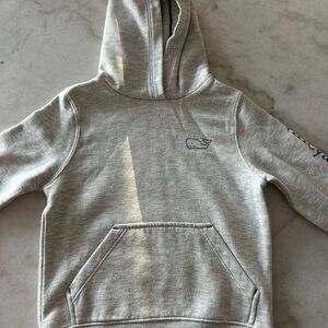 Vineyard Vines Gray Hoodie with Blue Text